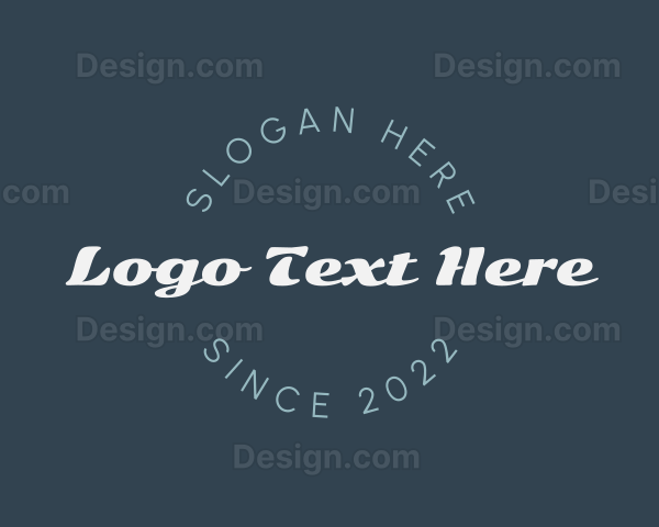 Hipster Retro Business Script Logo