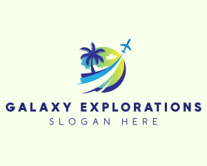 Plane Travel Vacation logo design