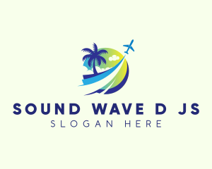 Plane Travel Vacation logo design