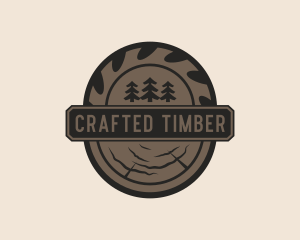 Carpentry Saw Blade Lumberjack  logo design