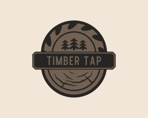 Carpentry Saw Blade Lumberjack  logo design