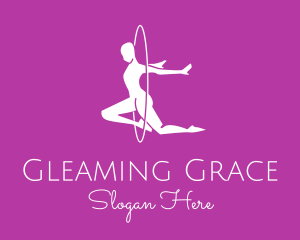 Minimalist Circus Performer logo design