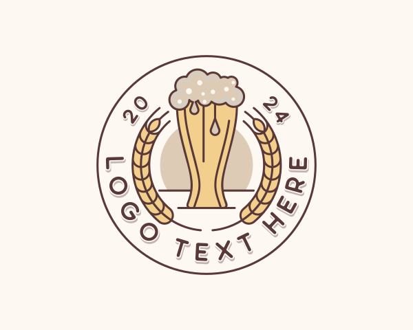 Pint Glass logo example 2