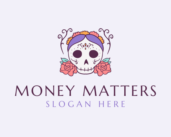 Sugar Skull logo example 1