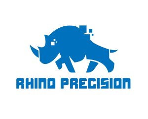 Blue Rhino Pixel logo design