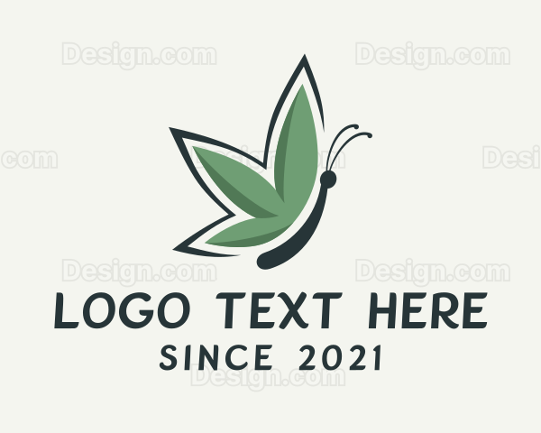 Eco Butterfly Insect Logo