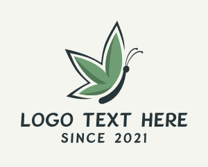 Eco Butterfly Insect  logo