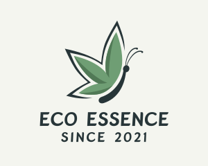 Eco Butterfly Insect  logo design