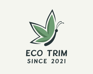 Eco Butterfly Insect  logo design