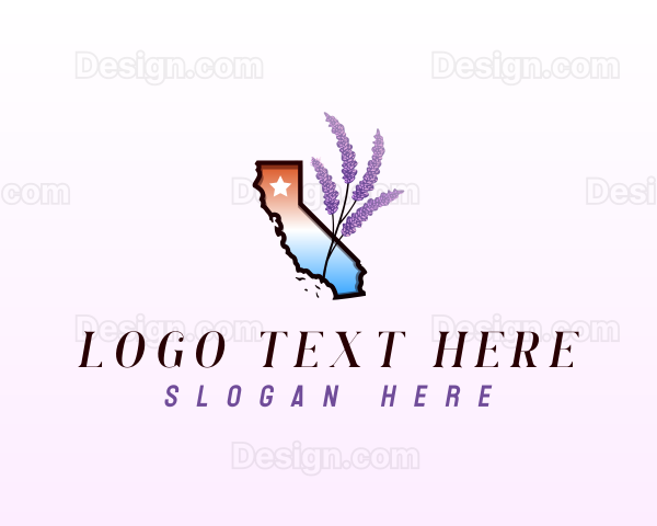 California Lavender Plant Logo