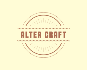 Hipster Craft Rope Business logo design