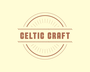 Hipster Craft Rope Business logo design