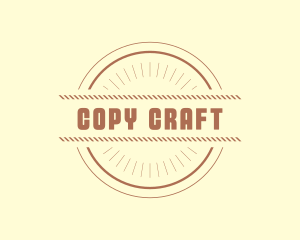 Hipster Craft Rope Business logo design