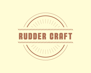 Hipster Craft Rope Business logo design