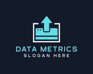 Web Data Arrow Export logo design