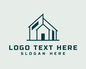 Village House Construction Logo