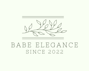 Elegant Leaf Plant logo design