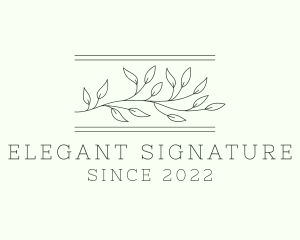 Elegant Leaf Plant logo design