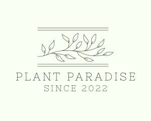 Elegant Leaf Plant logo design