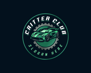 Gear Car Racing logo design