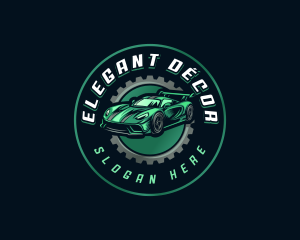 Gear Car Racing logo design