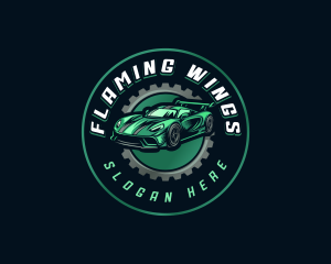 Gear Car Racing logo design