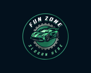 Gear Car Racing logo design