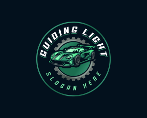 Gear Car Racing logo design