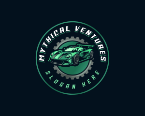 Gear Car Racing logo design