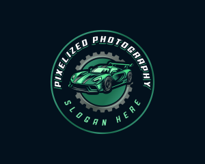 Gear Car Racing logo design