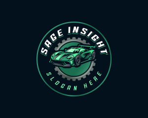 Gear Car Racing logo design