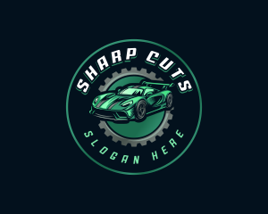 Gear Car Racing logo design