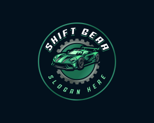 Gear Car Racing logo design