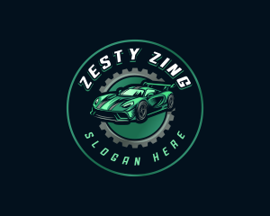 Gear Car Racing logo design