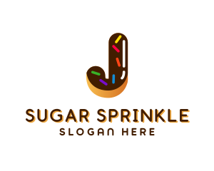 Sprinkle Donut Letter J logo