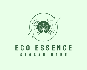 Hand Tree Eco logo design