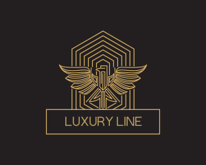 Luxury Bird Falcon logo design