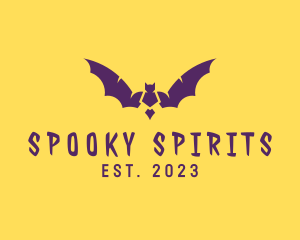 Halloween Bat Wings logo design