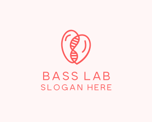 Heart DNA String  logo design