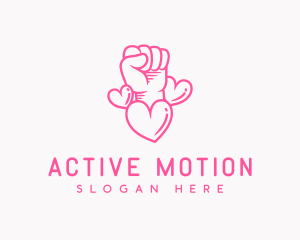 Heart Fist Organization logo design