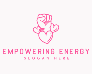 Heart Fist Organization logo design