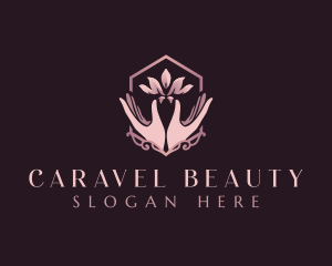 Floral Hands Beauty logo design