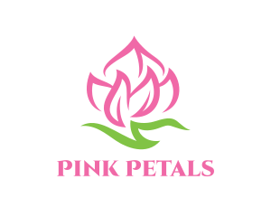 Pink Fire Flower logo design