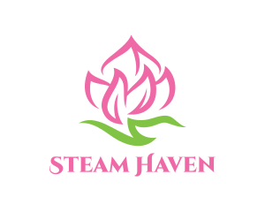 Pink Fire Flower logo