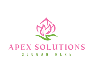 Pink Flower Spa logo design