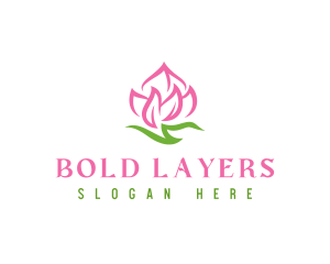 Pink Flower Spa logo design