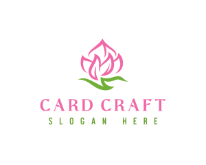 Pink Flower Spa logo design