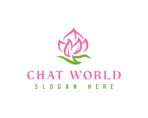 Pink Flower Spa logo design