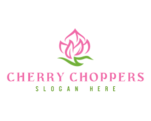 Pink Flower Spa logo design