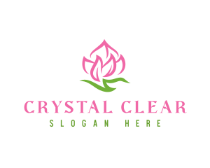 Pink Flower Spa logo design